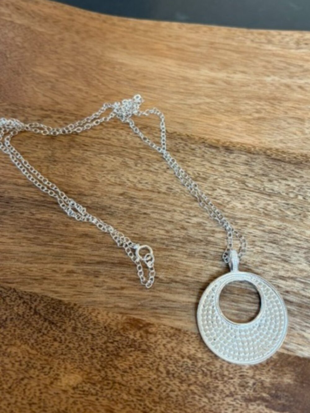 Anna Beck 925 Sterling Silver Dotted Removable Pendant/Chain - Picture 6 of 10